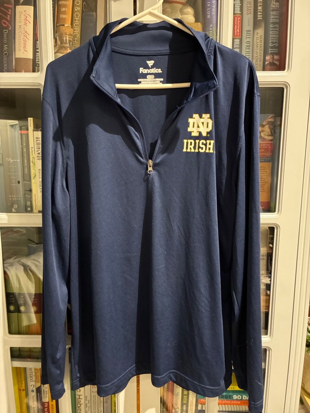 Fanatics Navy Notre Dame Irish Quarter-Zip Pullover
